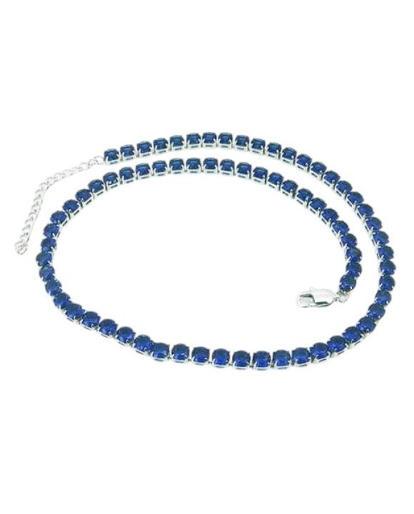 Kryštálový náhrdelník modrý-311998-20