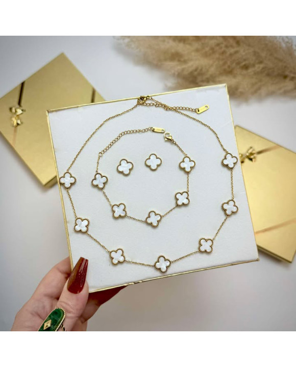 Dámska oceľová súprava s krabičkou Olivia-295608-20