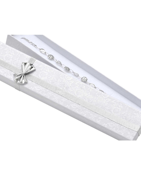 Biela papierová darčeková krabička s mašľou-278222-20