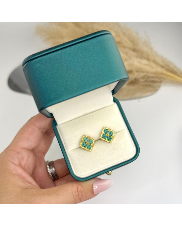 Oceľové náušnice pozlátená-321534-20