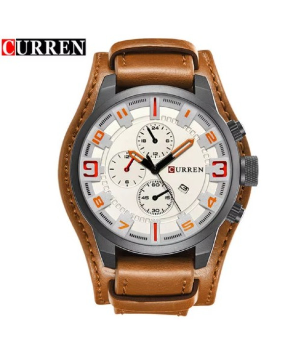 Pánske hodinky s koženým remienkom-317087-20