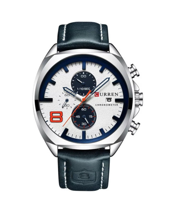 Pánske hodinky s koženým remienkom-310668-20