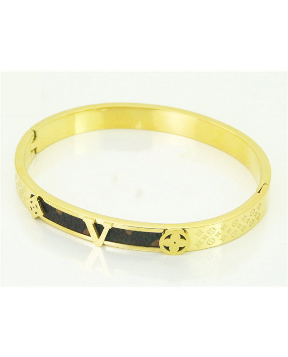 Dámsky pozlátený náramok hnedý-318188-20