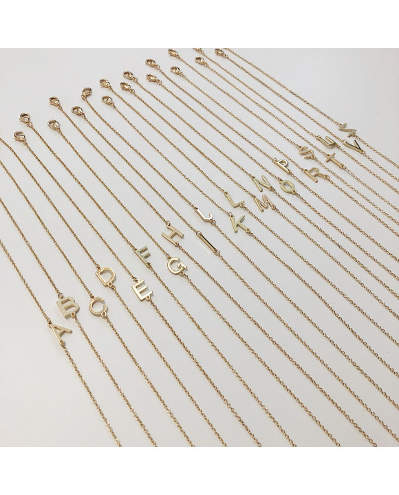 Pozlátený dámsky náhrdelník s písmenkom-232792-20