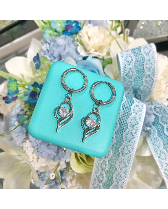 Dámske oceľové náušnice s príveskom-273187-20