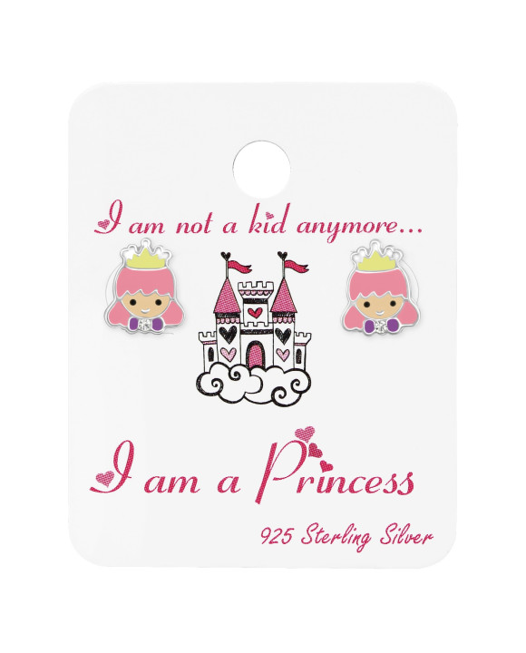 Detské strieborné náušnice princezná-180757-20