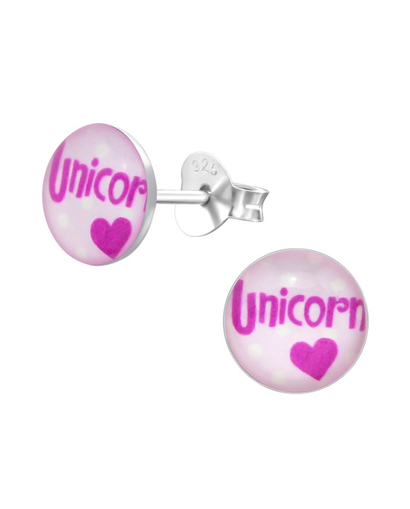 Detské strieborné náušnice unicorn-232048-20