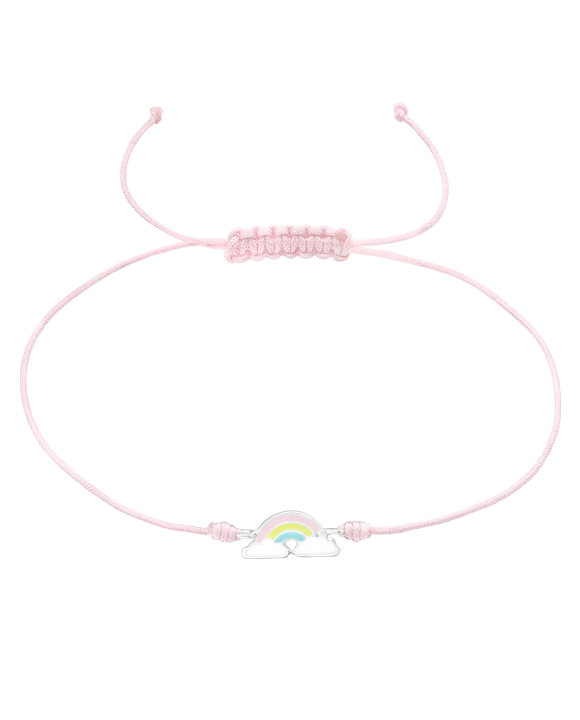 Pletený náramok so strieborným príveskom dúha-294649-20