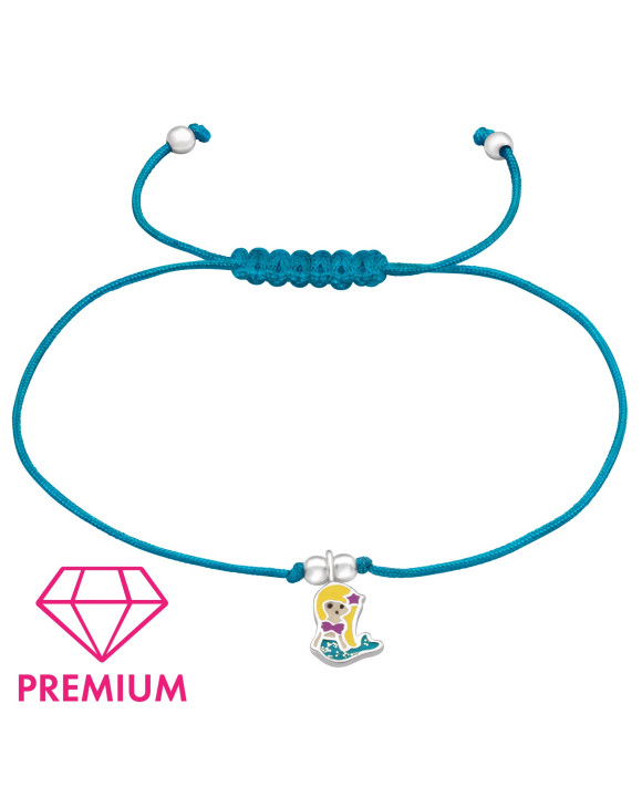 Pletený náramok so strieborným príveskom víla-294656-20