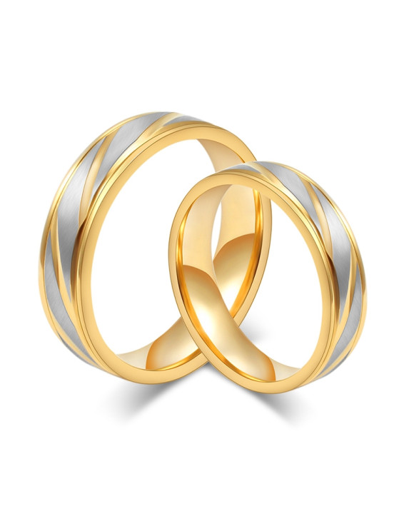 Pozlátená dámska obrúčka-163007-20