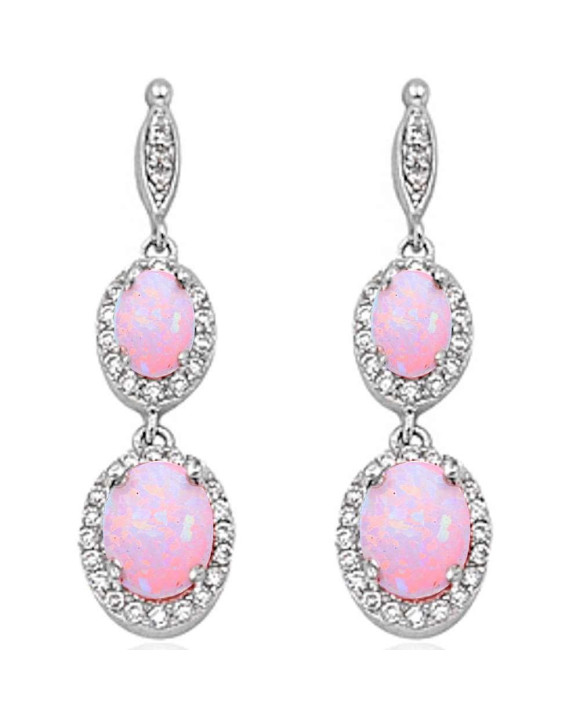 Dámske strieborné náušnice s opálom-234951-20