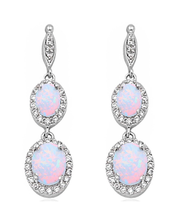 Dámske strieborné náušnice s opálom-234944-20