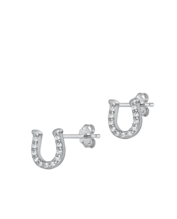 Strieborné náušnice podkova-292930-20