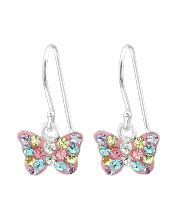Strieborné náušnice motýľ-313573-20
