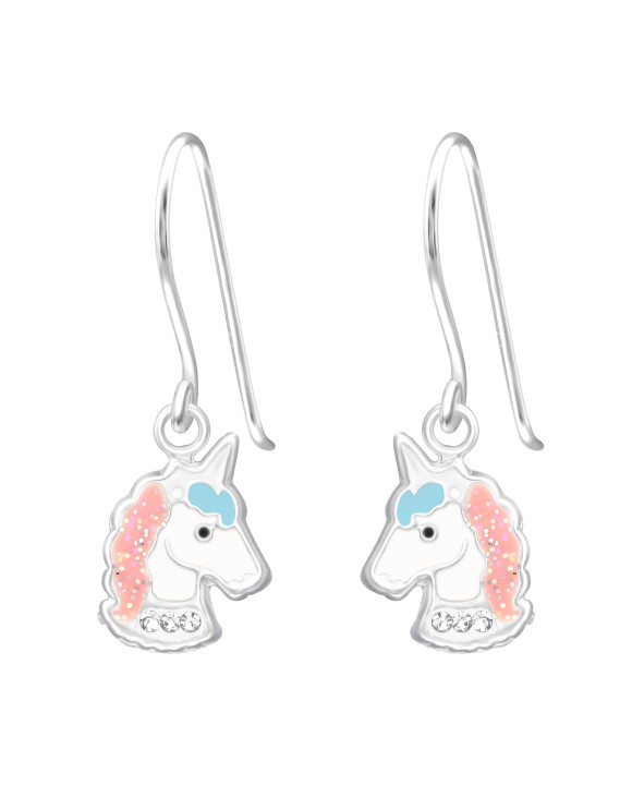 Detské strieborné náušnice jednorožec-222629-20