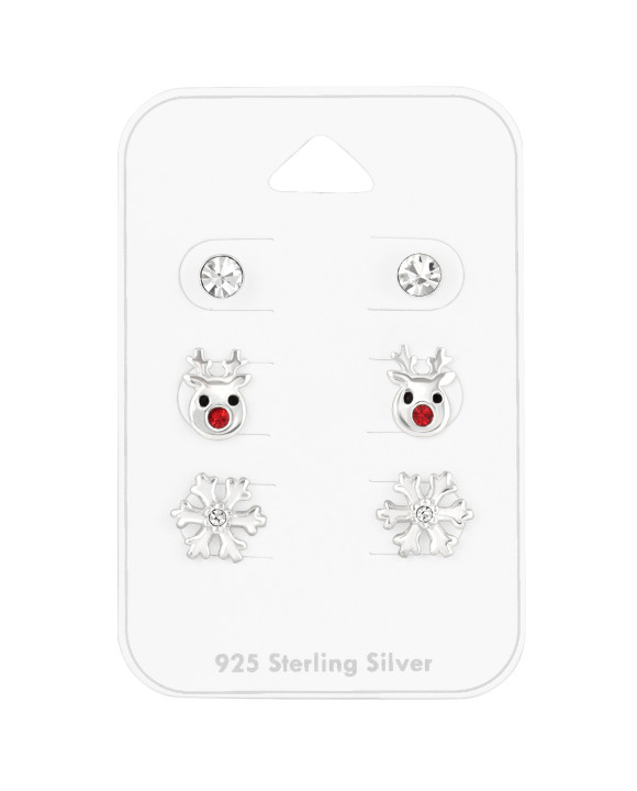 Set strieborných náušníc Vianoce-294823-20