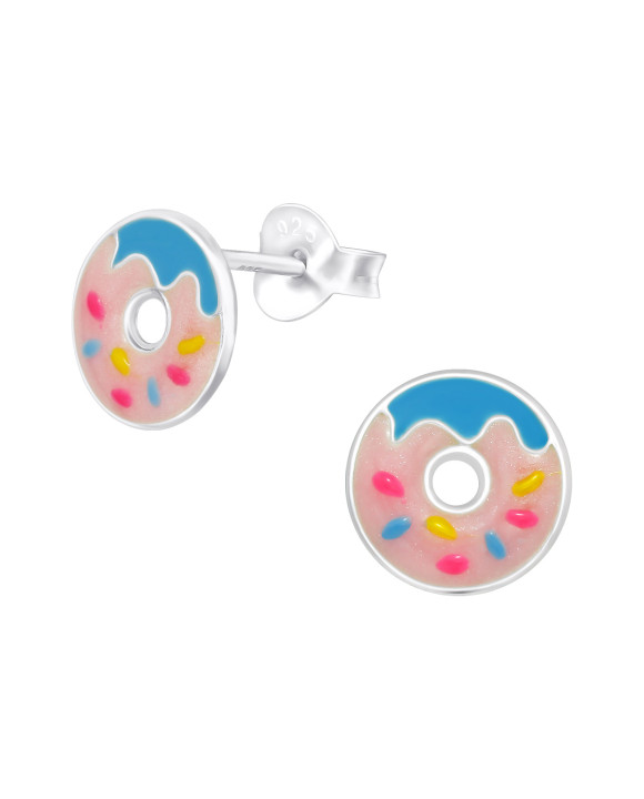 Detské strieborné náušnice donut-232028-20