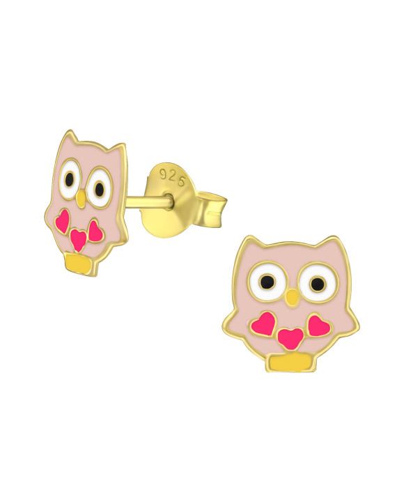 Strieborné náušnice sova-313518-20