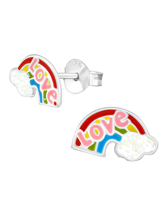 Strieborné náušnice dúha-313512-20