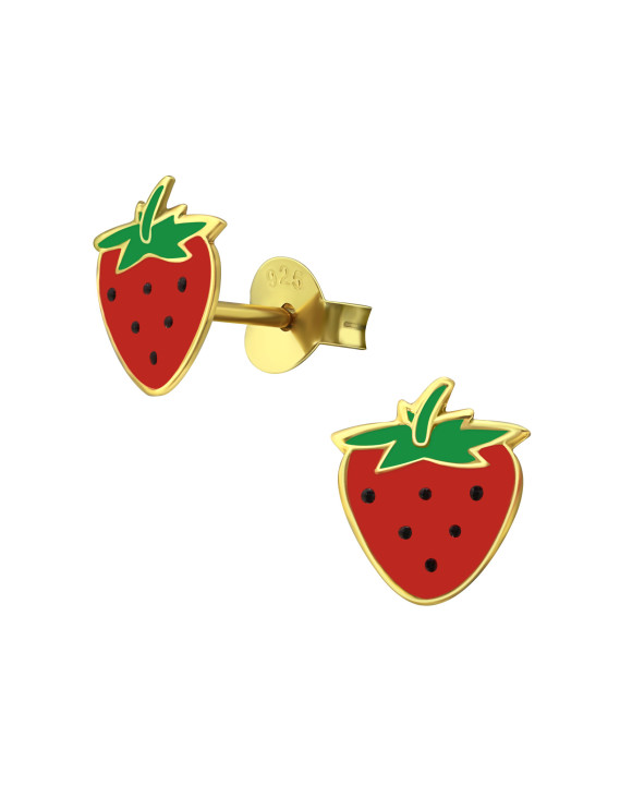 Detské strieborné náušnice jahôdka-223541-20