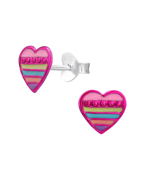 Strieborné náušnice srdce-294641-20