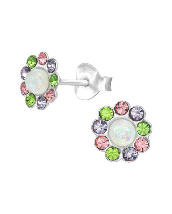 Detské strieborné náušnice kvetinka-223529-20