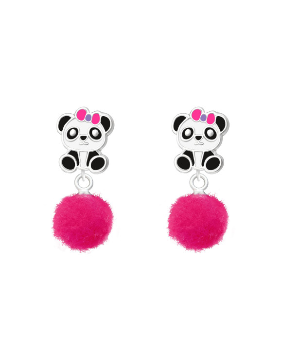 Detské strieborné náušnice panda-232079-20