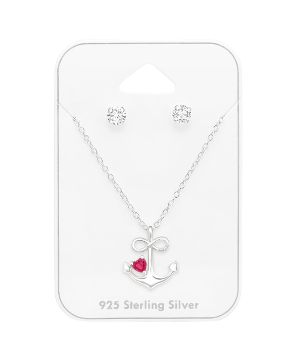 Strieborný set kotva-313404-20