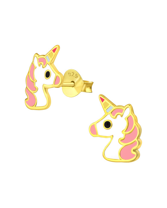 Strieborné náušnice jednorožec-294600-20