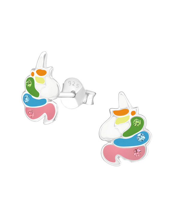 Detské strieborné náušnice jednorožec-232012-20