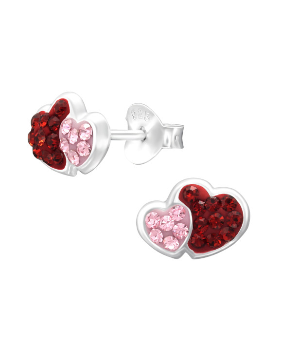 Strieborné náušnice srdiečka-294617-20