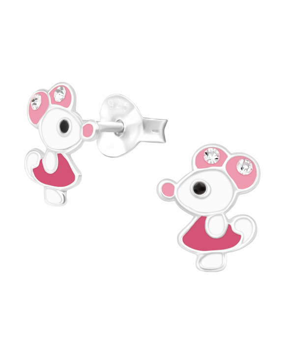 Strieborné náušnice myška-313522-20