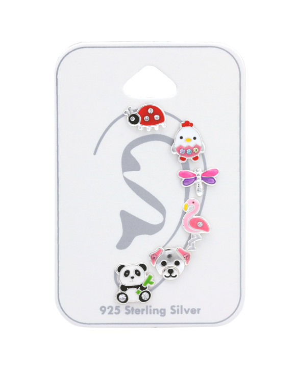 Set strieborných náušníc mix zvieratka-294781-20