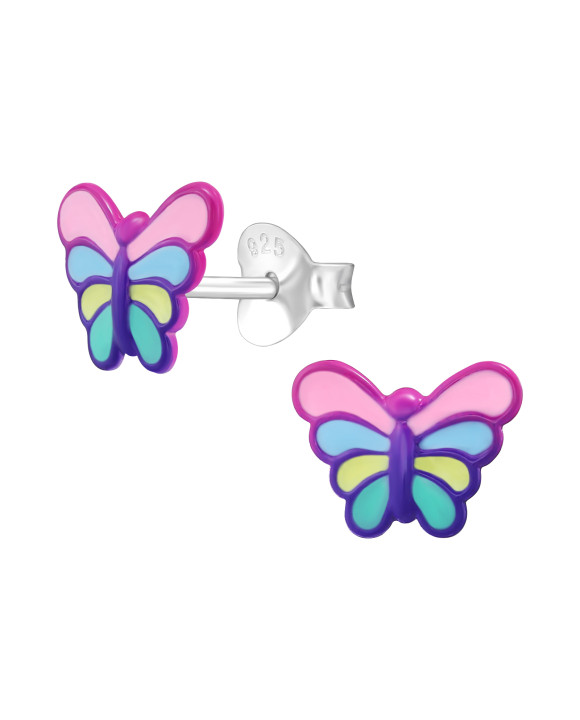 Strieborné náušnice motýľ-294640-20