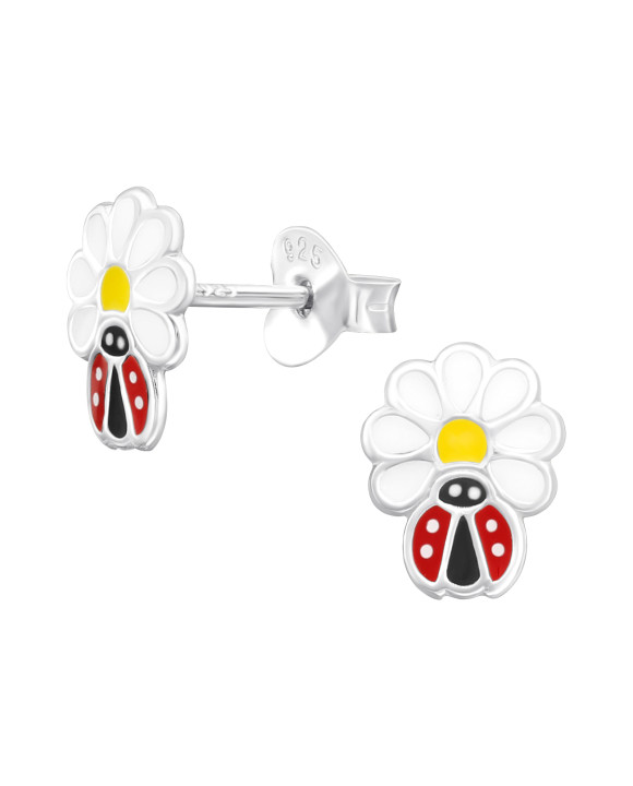 Strieborné náušnice lienka-294614-20