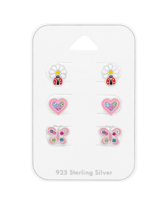 Set strieborných náušníc mix-294804-20