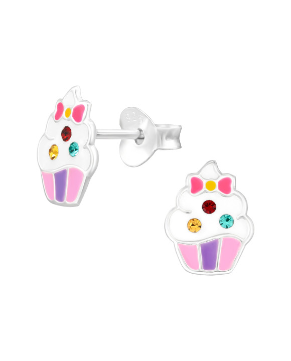 Strieborné náušnice muffin-294637-20