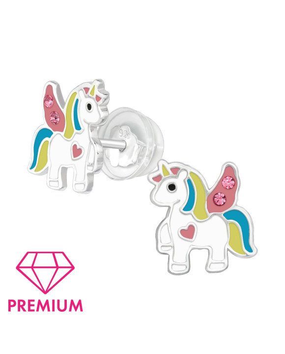Strieborné náušnice jednorožec-271549-20