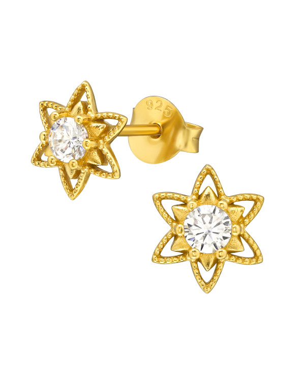 Strieborné pozlátené náušnice-271700-20