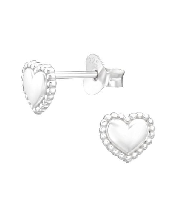 Strieborné náušnice srdce-271707-20