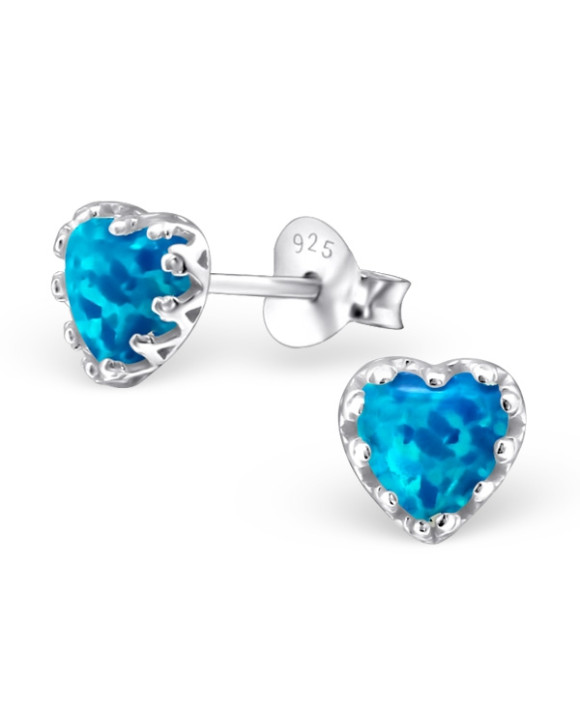 Strieborné náušnice srdiečka