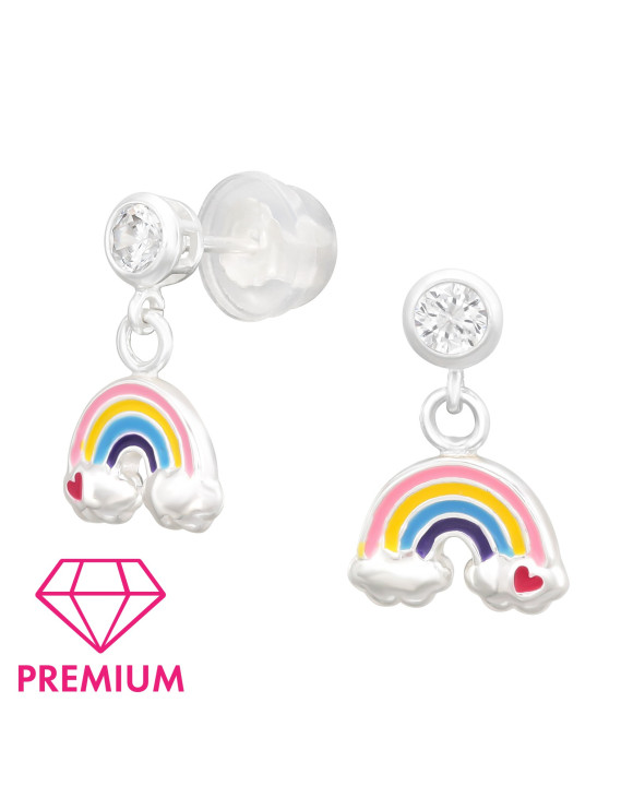 Strieborné náušnice dúha-271563-20