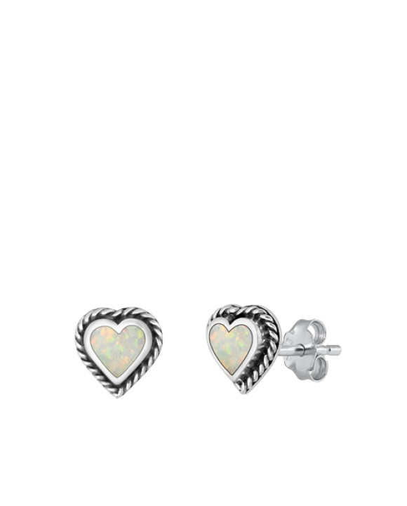 Strieborné náušnice srdce-292898-20