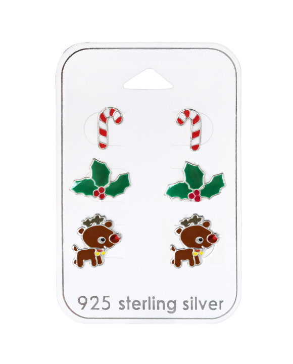 Set strieborných náušníc Vianoce-294811-20