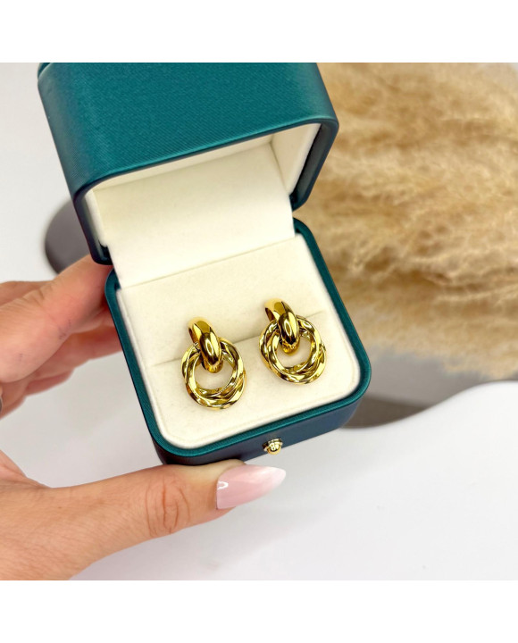 Kruhové oceľové náušnice ovalné-321545-20