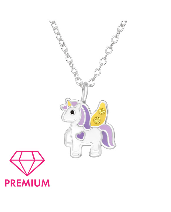 Strieborný náhrdelník jednorožec-313476-20