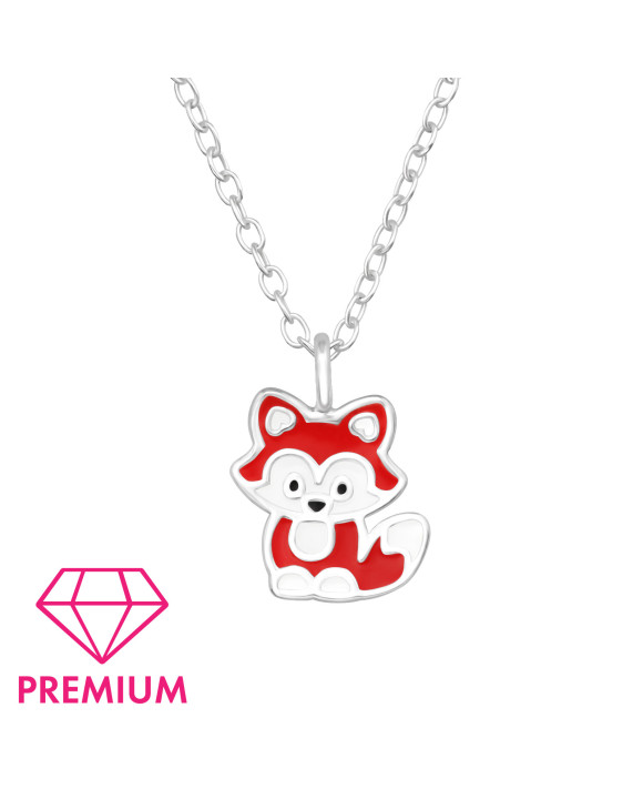 Detský strieborný náhrdelník líška-294713-20