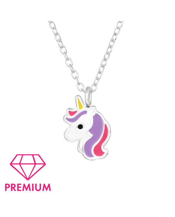 Detský strieborný náhrdelník jednorožec-294712-20