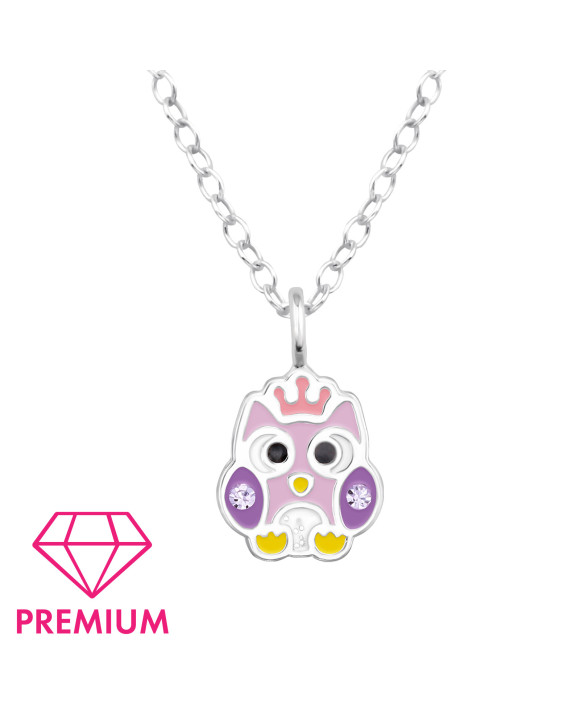 Strieborný náhrdelník sovička-313474-20