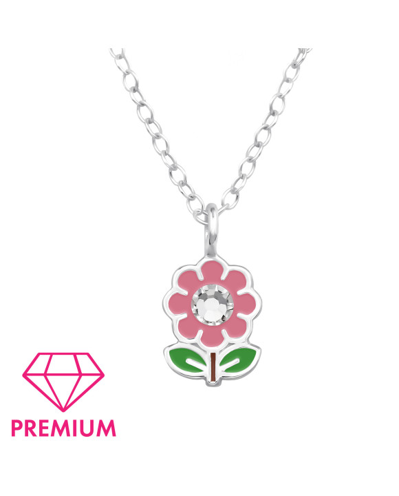Strieborný náhrdelník kvietok-313473-20